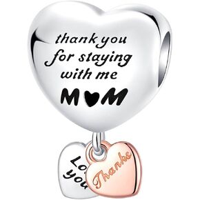 LUXILLA Jewelry Family Charms for Women 925 Sterling Silver Fits Bracelets Necklace Valentine's Day Mother's Day Jewelry Gift for Women Girls
