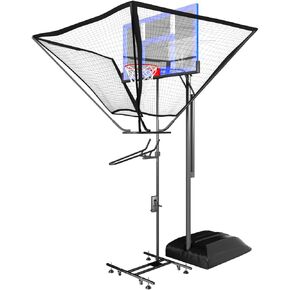 شبكة ارتداد كرة السلة قابلة للتحريك على الأرض مع شلال إرجاع كرة السلة قابل للدوران 180 درجة، نظام ارتداد لتدريب كرة السلة، لتحسين كفاءة ممارسة كرة السلة in Kuwait
