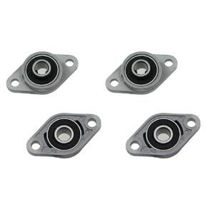 4pcs KFL08 8mm ID Silver Zinc Alloy Pillow Block Flange Bearing Self-Alignment