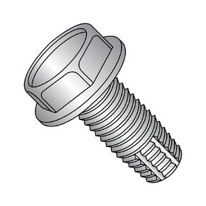 Small Parts 1112FW188 18-8 Stainless Steel Thread Cutting Screw, Plain Finish, Hex Washer Head, Type F, #10-32 Thread Size, 3/4" Length (Pack of 10)