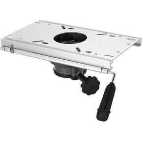 Adjustable Boat Seat Pedestal Slide, Fore & AFT Seat Slide with Locking Seat Mount, Aluminum Boat Seats Captain Chair Slide, Suitable for Fit 2-7/8 Inch Diameter Pedestal Post