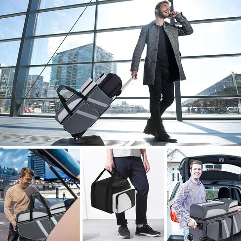3 Ball Bowling Ball Roller Bag + 1 Ball Color Matching Add On Tote, 4 Ball Bowling Ball Bag with Multi-Pockets, 4 ball Bowling Bag with Shoes Compartment in Saudi Arabia