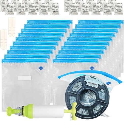 3D Printer Filament Storage Bags Electric Pump Kit, TIOPY 30 Thicken Spool Storage Sealing Bags/Electric Pump/Seal Clip,11.8 x 13.4 in Fit Most 0.25/0.5/1 KG 3D Printer Filament Spools in Saudi Arabia