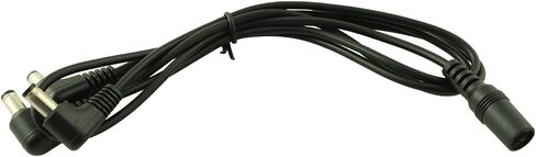1 to 2 Guitar Effects Pedal Power Cable Multi Plug DC Line with Bend Head for 9V DC Adapter Plug Battery Line Conversion Line Black, 60 cm in Kuwait