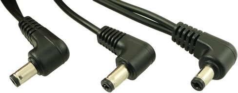 1 to 2 Guitar Effects Pedal Power Cable Multi Plug DC Line with Bend Head for 9V DC Adapter Plug Battery Line Conversion Line Black, 60 cm in Kuwait