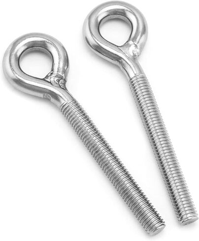 QWORK M8 Eye Bolt Ring Bolts, 10 Pack Heavy Duty Stainless Steel Shoulder Lifting Ring Threaded Eyebolts, Welded Closed Screw Rod Eye Screw Bolts in Saudi Arabia