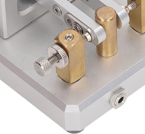 Marhynchus Morse Code Key, Morse Code Key Double Paddle Morse Code Key Stainless Steel Automatic Morse Radio Experiment, Cb & Two Way Radios (Silver) in Saudi Arabia