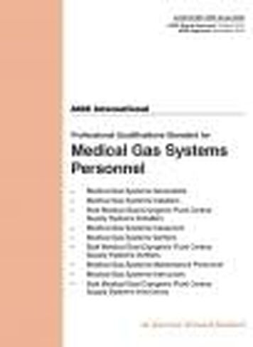 ASSE/IAPMO/ANSI Series 6000-2018 Professional Qualifications Standard for Medical Gas Systems Personnel in Kuwait