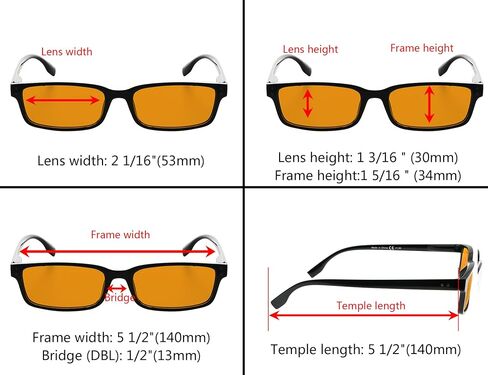 Eyekepper 5 Pack Blue Light Filter Glasses Classic Rectangular Computer Eyeglasses +0.00 in Saudi Arabia