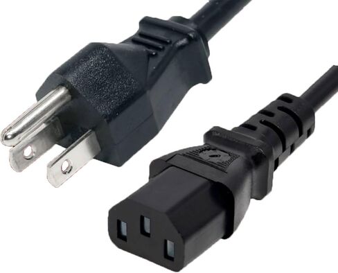 Jameco ValuePro سلك طاقة تيار متردد 3 موصلات 14 AWG NEMA 5-15P إلى C13 SJT سترة 6 أقدام أسود in Kuwait