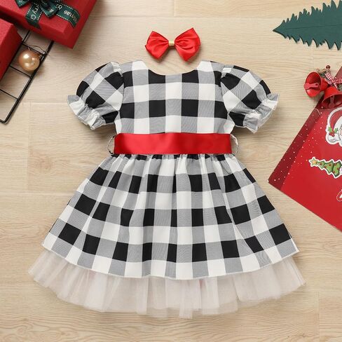 FYMNSI Baby Girls Housewife Cosplay Costume 50s 60s Polka Dot Apron Dress Headband Toddler First Halloween Birthday Outfits in Saudi Arabia