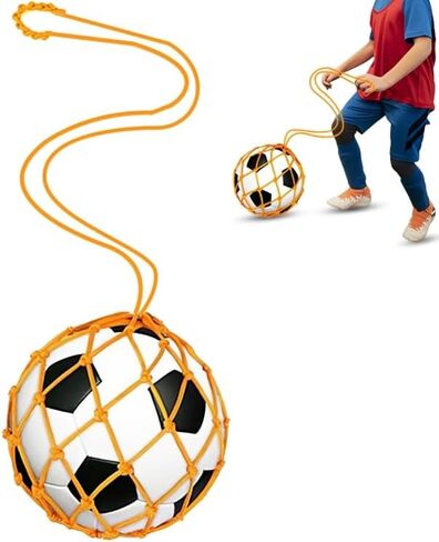 Solo Soccer Ball Net Kicker and Ideal Practice Training Aid for Kids Youth Adult Fits Ball Size 3 4 5 Bungee Trainer Juggling Net in Saudi Arabia