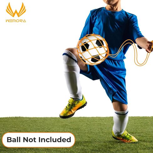Solo Soccer Ball Net Kicker and Ideal Practice Training Aid for Kids Youth Adult Fits Ball Size 3 4 5 Bungee Trainer Juggling Net in Saudi Arabia