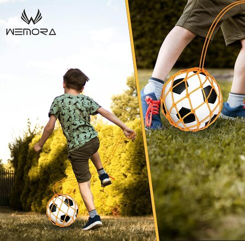 Solo Soccer Ball Net Kicker and Ideal Practice Training Aid for Kids Youth Adult Fits Ball Size 3 4 5 Bungee Trainer Juggling Net in Saudi Arabia