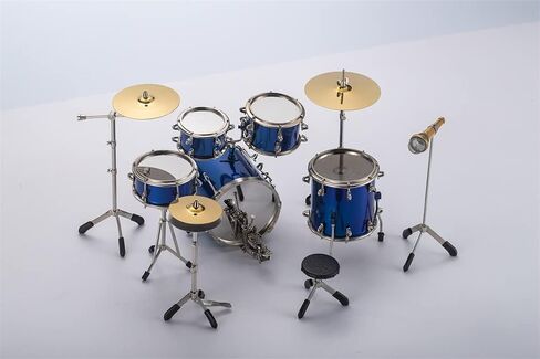 ALANO Mini Drum Model Mini Drum Set زخرفة الآلات الموسيقية الحلي الموسيقية (الأزرق) in Kuwait