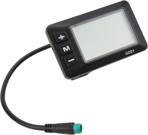 عرض الدراجة الكهربائية، 36 فولت 48 فولت LCD GD01 عرض 5 دبوس قابس مقاوم للماء لعرض المقود 22.2 مم in Kuwait