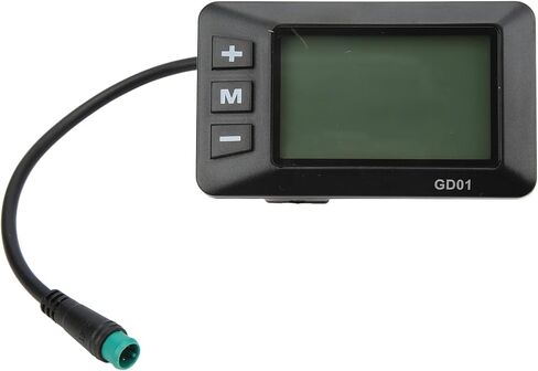 عرض الدراجة الكهربائية، 36 فولت 48 فولت LCD GD01 عرض 5 دبوس قابس مقاوم للماء لعرض المقود 22.2 مم in Kuwait