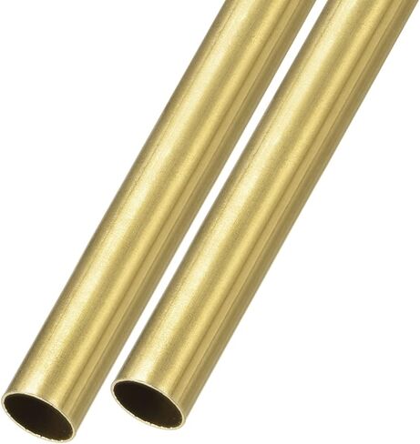 Brass Tube(20mm OD x 0.5mm Wall T x 200mm L) 2Pcs, Straight Tubing - for Home Furnishing, Machinery, DIY Handicraft in Saudi Arabia