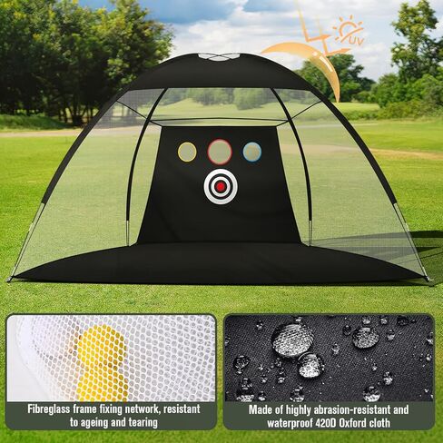 شبكة جولف، شبكة ممارسة الجولف، شبكة ضرب الجولف، شبكات جولف للقيادة في الفناء الخلفي، كرات جولف حقيقية، 10x7 أقدام الكل في 1 شبكات جولف للقيادة في الفناء الخلفي والتقطيع في الداخل والخارج من KAKO in Kuwait