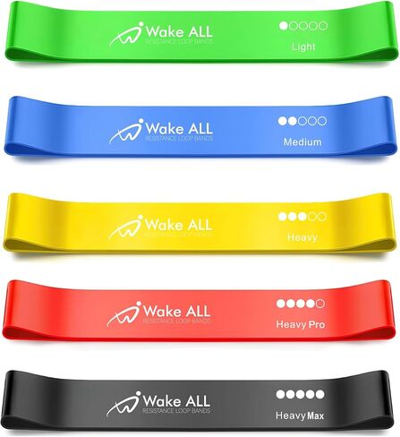 Resistance Bands, Resistance Loop Exercise Bands with Instruction Guide and Carry Bag, Exercise Workout Bands for Women and Men, 5 Sets of Stretch Bands for Booty Legs, Pilates Flexbands in Saudi Arabia