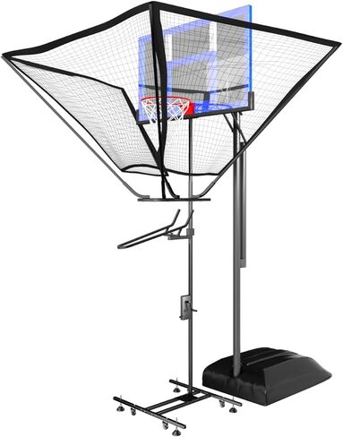 شبكة ارتداد كرة السلة قابلة للتحريك على الأرض مع شلال إرجاع كرة السلة قابل للدوران 180 درجة، نظام ارتداد لتدريب كرة السلة، لتحسين كفاءة ممارسة كرة السلة in Kuwait