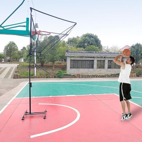شبكة ارتداد كرة السلة قابلة للتحريك على الأرض مع شلال إرجاع كرة السلة قابل للدوران 180 درجة، نظام ارتداد لتدريب كرة السلة، لتحسين كفاءة ممارسة كرة السلة in Kuwait