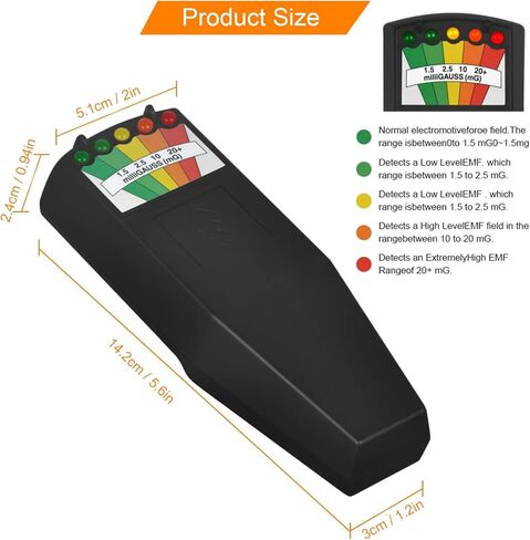 كاشف EMF، 5 قارئ EMF LED، معدات خارقة لصيد الأشباح للمنزل والمكتب والتفتيش الخارجي in Kuwait