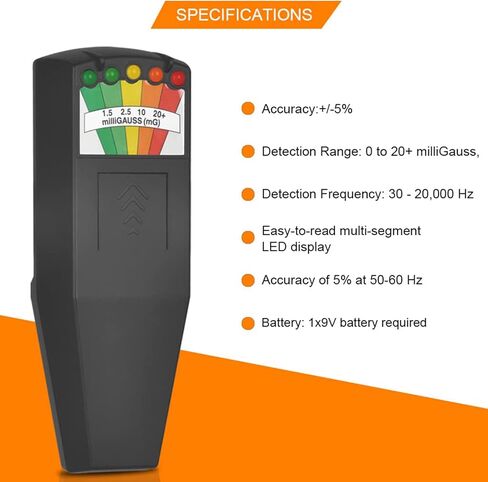 كاشف EMF، 5 قارئ EMF LED، معدات خارقة لصيد الأشباح للمنزل والمكتب والتفتيش الخارجي in Kuwait
