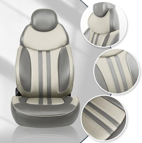Luxury Recilining Boat Seat High Back Yacht Pontoon Captains Chair,Light Gray/Beige in Saudi Arabia