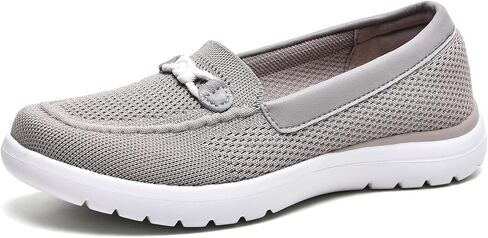 Buyrew Loafers for Women - Comfortable Mesh Knit Slip On Walking Shoes with Arch Support - Dressy Business Casual Work Flats for Standing All Day - Lightweight Breathable Penny Loafers in Kuwait