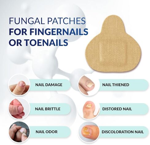 Toenail Fungus Treatment Patches: Nail Fungus Treatment for Toenail - Extra Strength Toe Nail Fungal Patches - Nail Repair Patches - 8-Hour Nighttime Nail Renewal Patches - 21 Patches in Kuwait