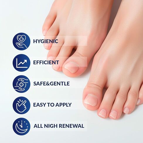 Toenail Fungus Treatment Patches: Nail Fungus Treatment for Toenail - Extra Strength Toe Nail Fungal Patches - Nail Repair Patches - 8-Hour Nighttime Nail Renewal Patches - 21 Patches in Kuwait