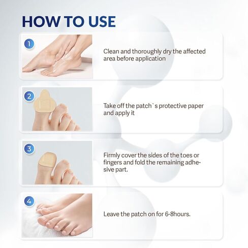 Toenail Fungus Treatment Patches: Nail Fungus Treatment for Toenail - Extra Strength Toe Nail Fungal Patches - Nail Repair Patches - 8-Hour Nighttime Nail Renewal Patches - 21 Patches in Kuwait