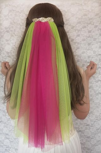 Leimandy الحجاب الزفاف العازبة حزب الحجاب الزفاف الحجاب شخصية الحجاب وصيفه الشرف الحجاب القصير مع حجر الراين B031 in Kuwait