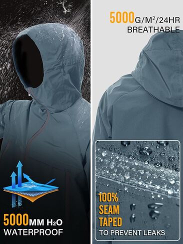 Men’s Pullover Rain Jacket with Hood Lightweight Waterproof Packable,for Golf Hiking traveling,cycling in Saudi Arabia