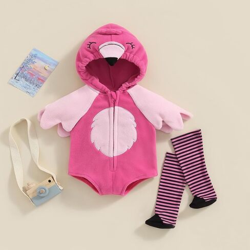 Bonangber Baby Halloween Costumes Animal or Fruit Costume Zipper Hooded Sleeveless Romper & Stockings Infant Cosplay Outfit in Saudi Arabia