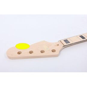 Yinfente Bass Guitar Neck 20fret 34inch Maple Rosewood Fretboard Block Inlay DIY Guitar Block Inlay (Rosewood Fretboard)
