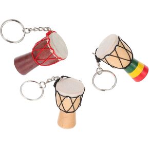 3pcs Djembe Pendant African Drum Key Chain Keychain for Backpacks Drum Keychains for Backpacks Key Chain Ornament Retro Decor Drum Key Chain Pendants Music Travel Props Metal