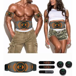 ABS Stimulator, Ab Machine, Abdominal Toning Belt Muscle Toner Fitness Training Gear Ab Trainer Equipment for Home… Black