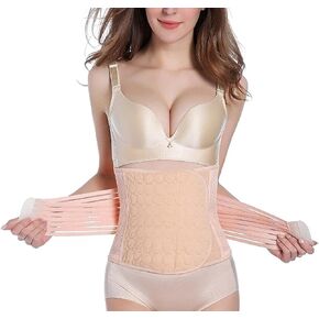 TUOY Waist Trimmer Trainer Belt For Fast Weight Loss Fitness Body Shaper Waist Slimmer Waist Slimming Band Postpartum Postnatal Recovery Support Girdle For Women Man,Nude,Medium