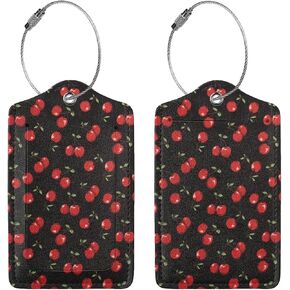 Buyidec 2 Pack Bees Honey Luggage Tags for Suitcases, Leather Baggage Tag with LoopName Id Card Cover Travel Bag Labels Set for Women Men Boys Girls Kids in Kuwait