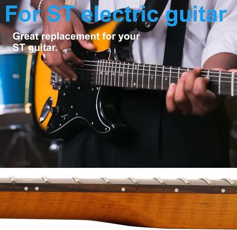 جيتار كهربائي 22fret ST من خشب القيقب الكندي برقبة 14 بوصة نصف قطر لوحة الأصابع، صامولة عظمية in Kuwait