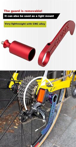 GORIX Bike Rear Derailleur Guard Protector Light Mount MTB Road Mountain Bike (GX-DGUARD) (بقعة زيتية) in Saudi Arabia