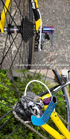 GORIX Bike Rear Derailleur Guard Protector Light Mount MTB Road Mountain Bike (GX-DGUARD) (بقعة زيتية) in Saudi Arabia