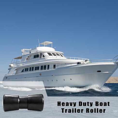 Bekith 2 حزمة 8 بوصة الثقيلة قارب مقطورة الأسطوانة، عارضة المطاط الأسود رمح، المطاط القوس الأسطوانة قارب مقطورة القوس وقف قارب مقطورة الملحقات استبدال أجزاء مقطورة القارب in Kuwait