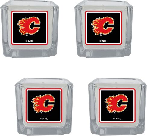 شموع معطرة من Siskiyou Sports NHL Calgary Flames، 4 قطع مقاس واحد، ألوان الفريق in Saudi Arabia