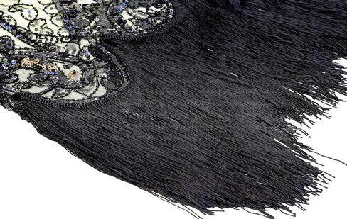 Women's 1920s Flapper Fringe Beaded Great Gatsby Party Dress with Costume Set in Kuwait