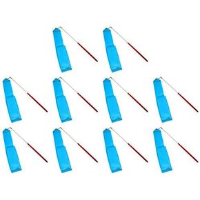 Gymnastic Ribbon 2M Gym Dance Rythemic Twirling Exercise Art Rod Stick 10pcs for Blue