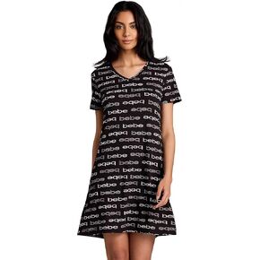bebe Womens Night Dress Short Sleeve, Women's Nightgowns & Sleepshirts, Women's Sleepwear