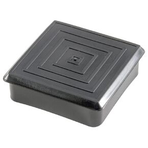 Caplugs 99394967 Plastic Finishing Plug for Square Tubing. FP-321, PE-LD, to Plug Square Tube Size 2.00 to fit .120 (11 Ga.)", Black (Pack of 40)